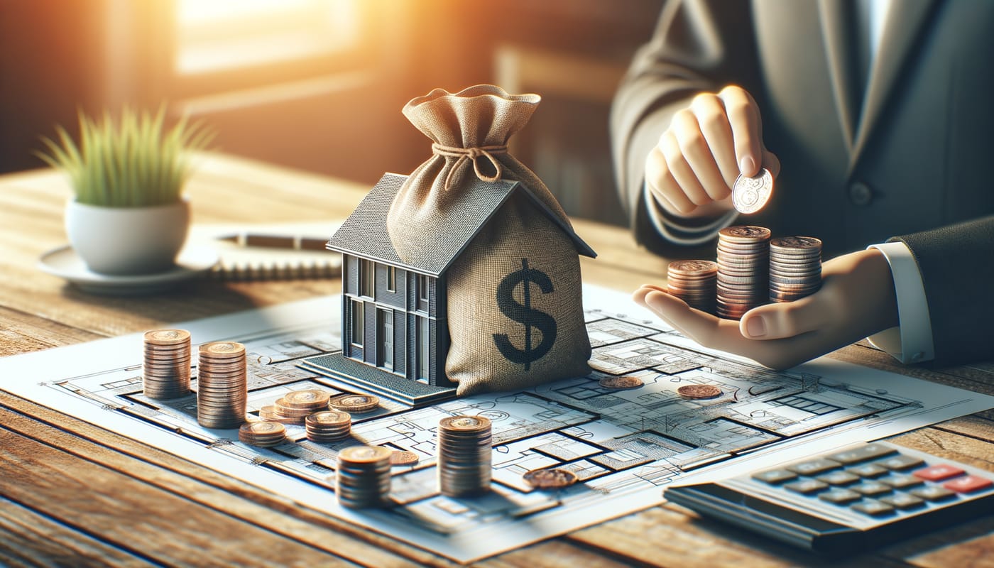 Photorealistic contextual image for: Real Estate Savings: Examples with Blue Water Realty's 1% Listing Fee